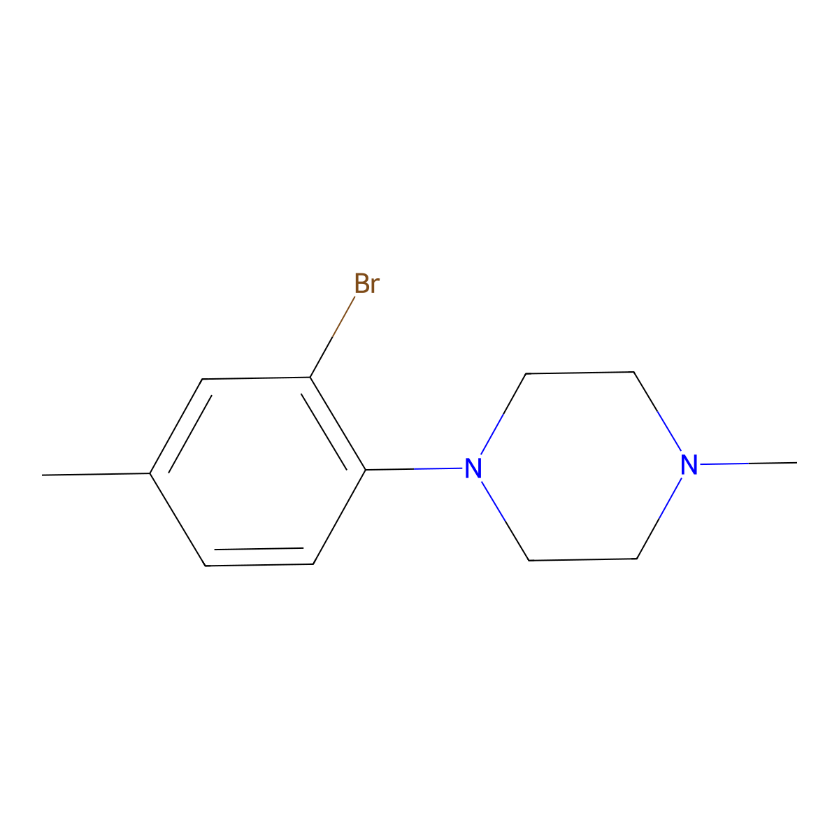 1-(2-Bromo-4-methylphenyl)-4-methylpiperazine molecular structure, CAS 1782806-26-1