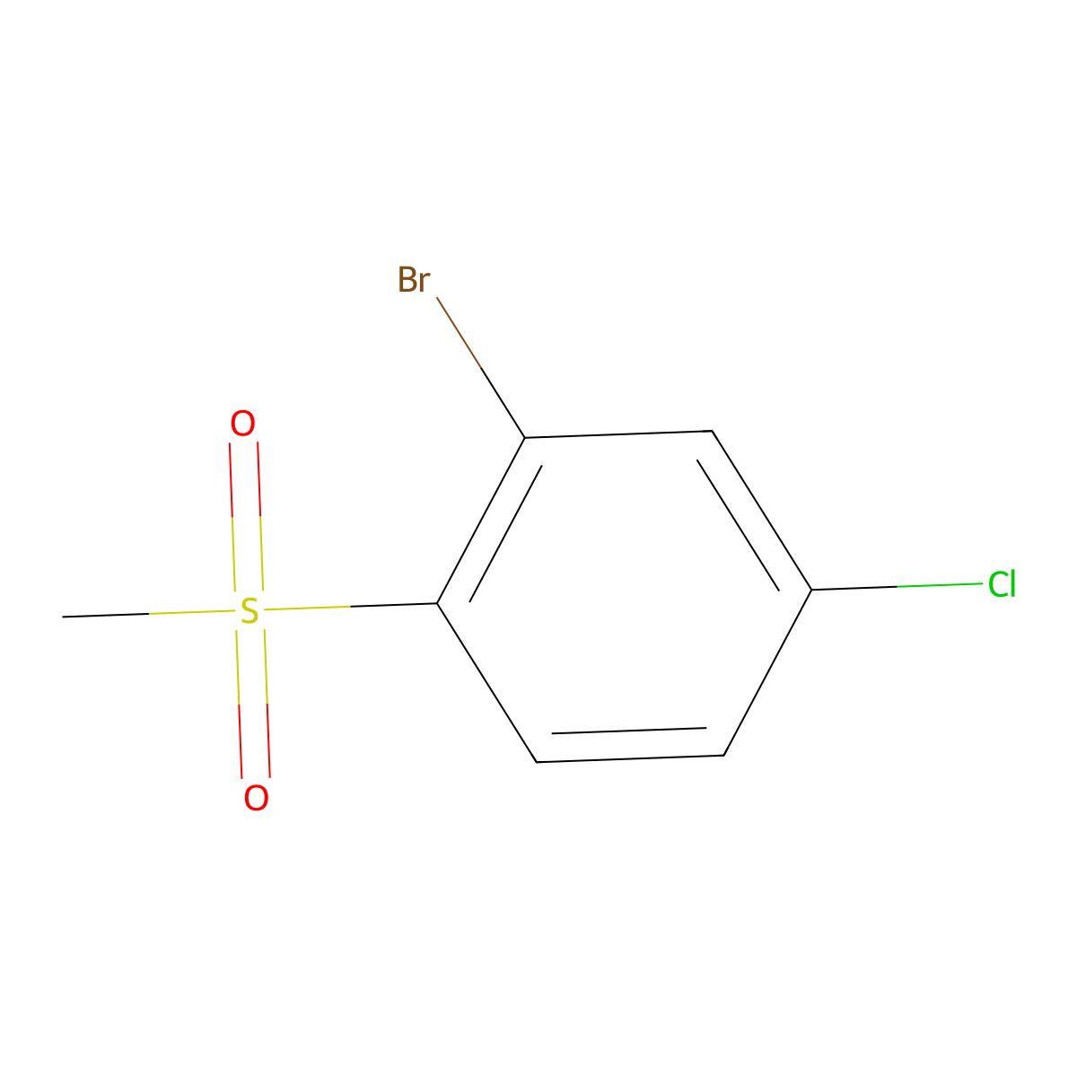 2-Bromo-4-chloro-1-methanesulfonylbenzene molecular structure, CAS 1782806-79-4