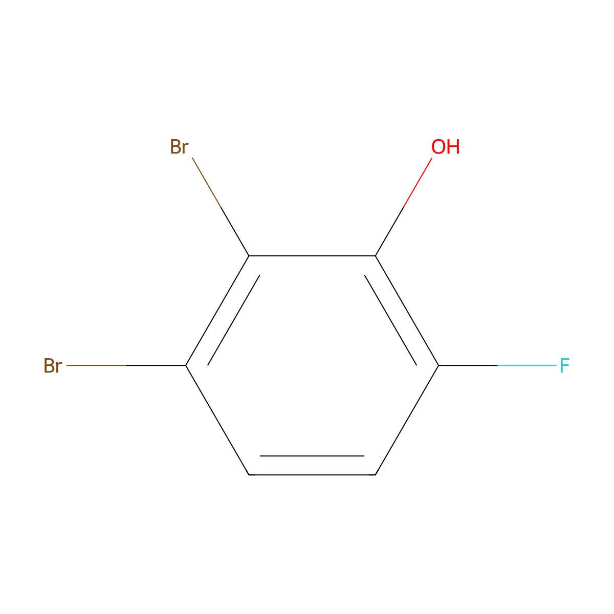 2,3-Dibromo-6-fluorophenol molecular structure, CAS 1782806-85-2