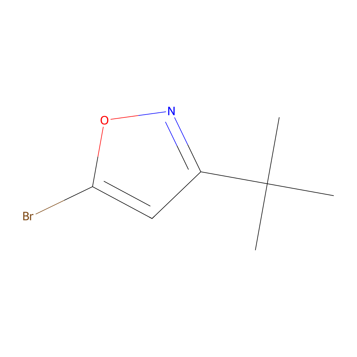 5-Bromo-3-tert-butyl-1,2-oxazole molecular structure, CAS 1782807-35-5