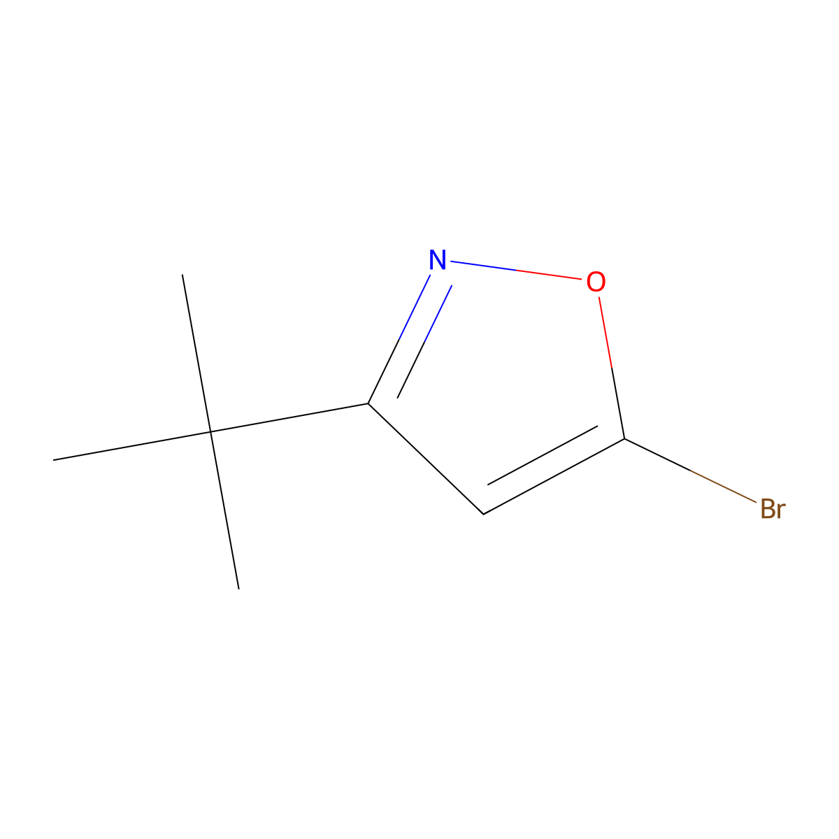 5-Bromo-3-tert-butyl-1,2-oxazole molecular structure, CAS 1782807-35-5