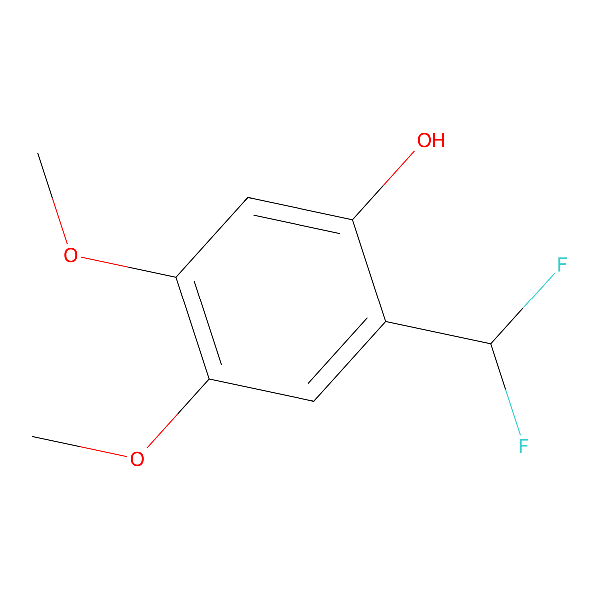 2-(Difluoromethyl)-4,5-dimethoxyphenol molecular structure, CAS 1782807-78-6