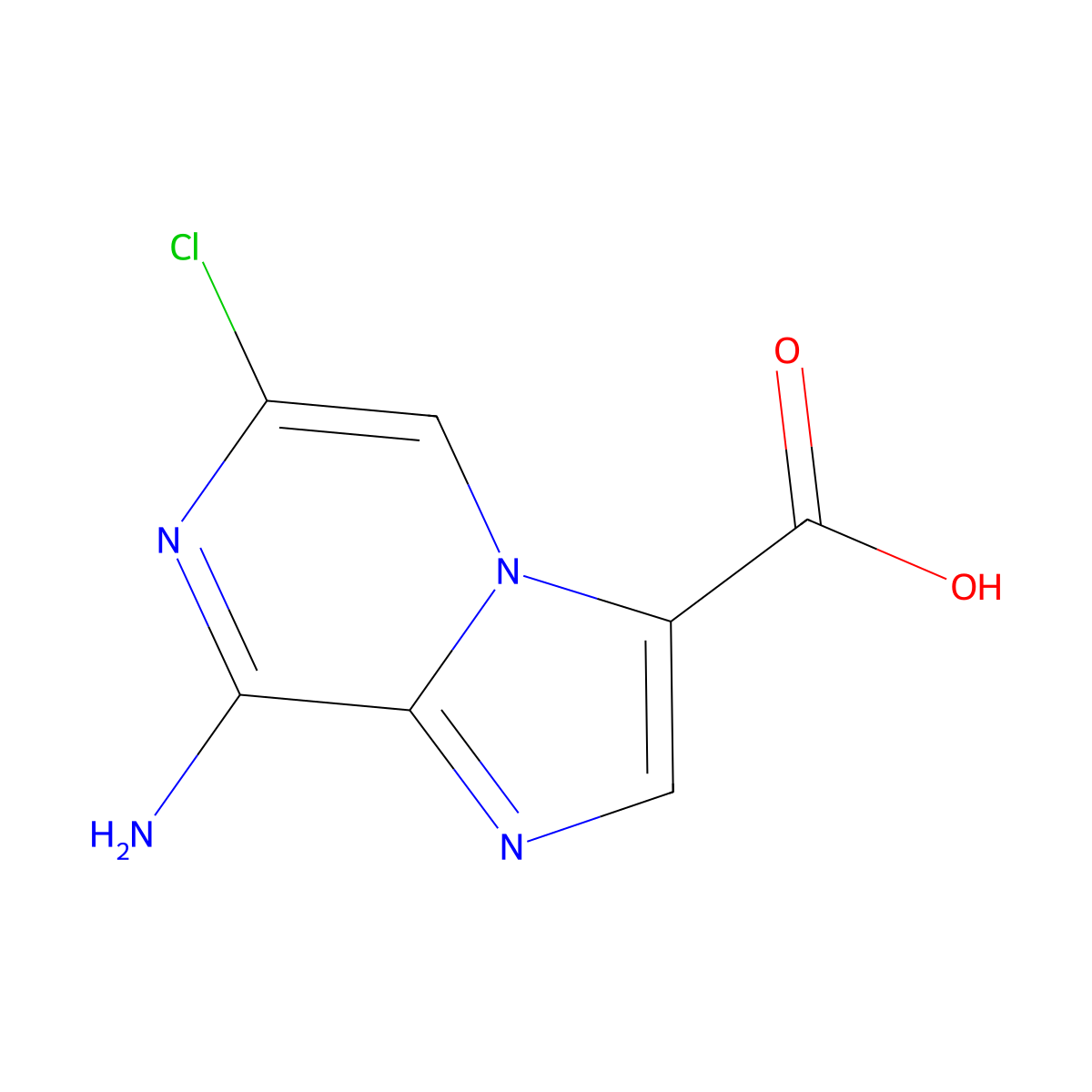 8-Amino-6-chloroimidazo[1,2-a]pyrazine-3-carboxylic acid molecular structure, CAS 1782808-98-3