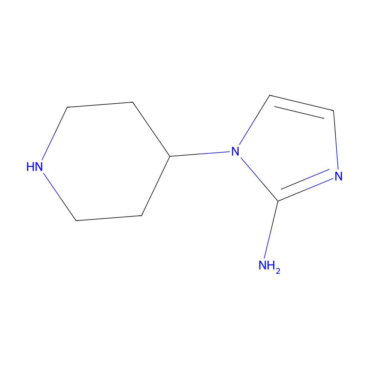 1-(Piperidin-4-yl)-1h-imidazol-2-amine molecular structure, CAS 1782812-44-5