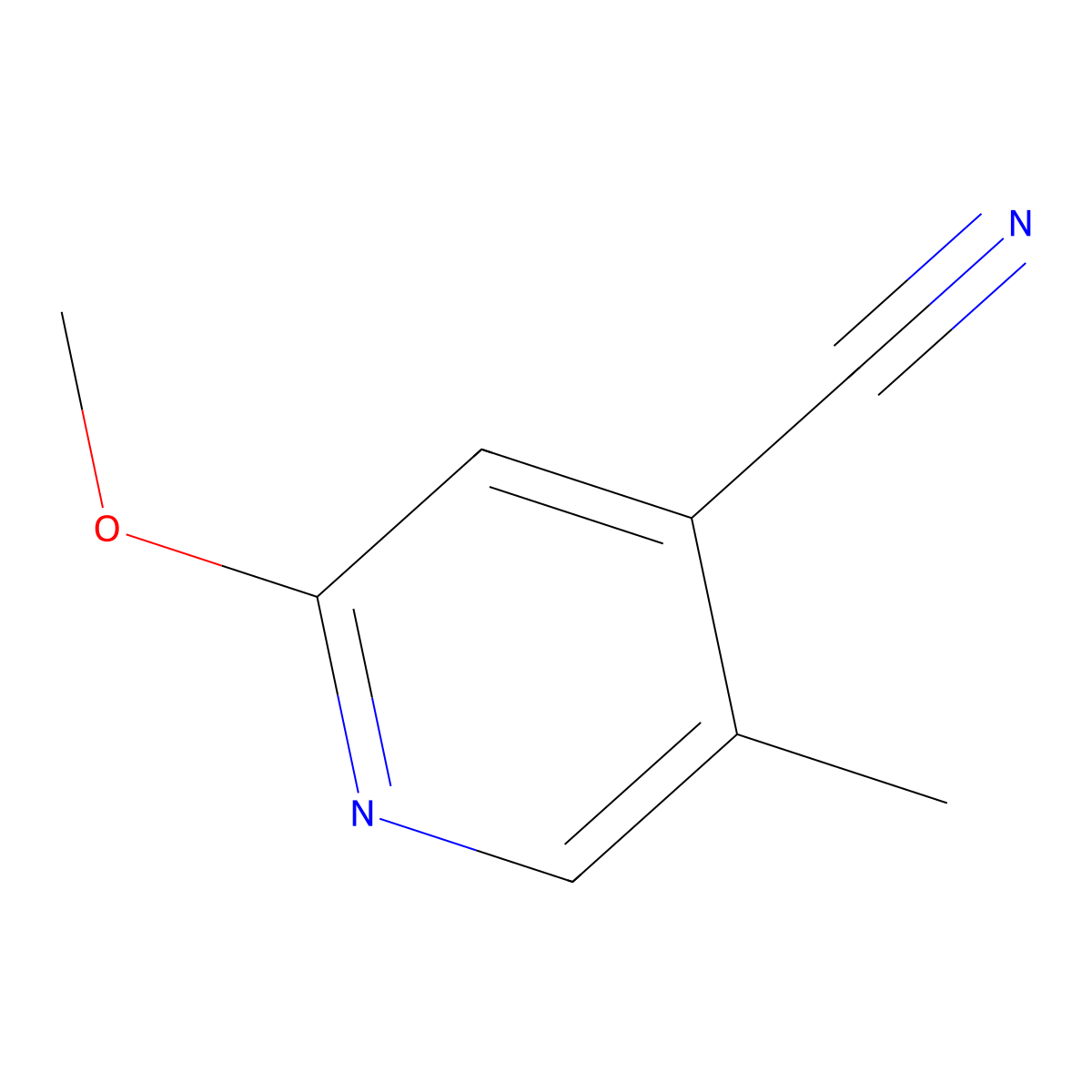 2-Methoxy-5-methyl-isonicotinonitrile molecular structure, CAS 1782813-23-3