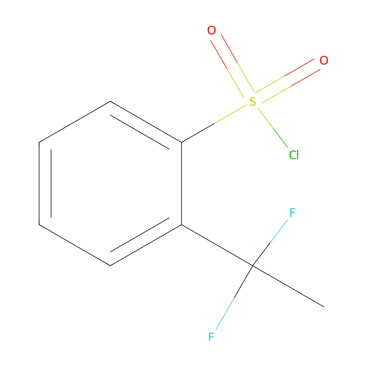 2-(1,1-Difluoroethyl)benzene-1-sulfonyl chloride molecular structure, CAS 1782813-28-8