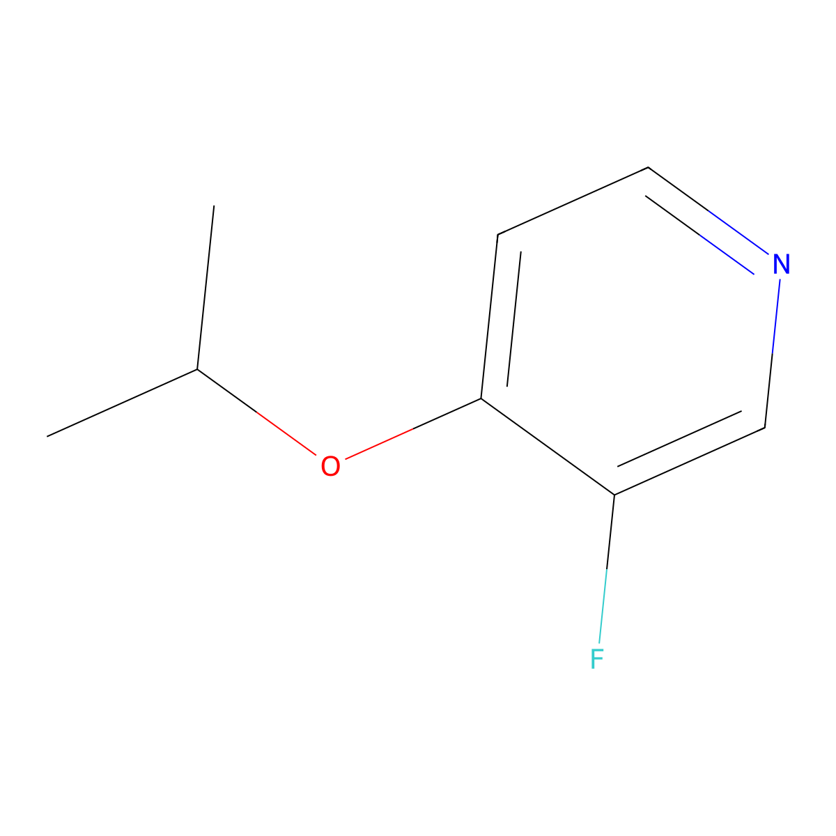 3-Fluoro-4-isopropoxypyridine molecular structure, CAS 1782813-81-3