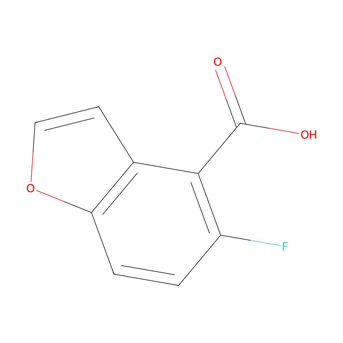5-Fluoro-1-benzofuran-4-carboxylic acid molecular structure, CAS 1782816-93-6