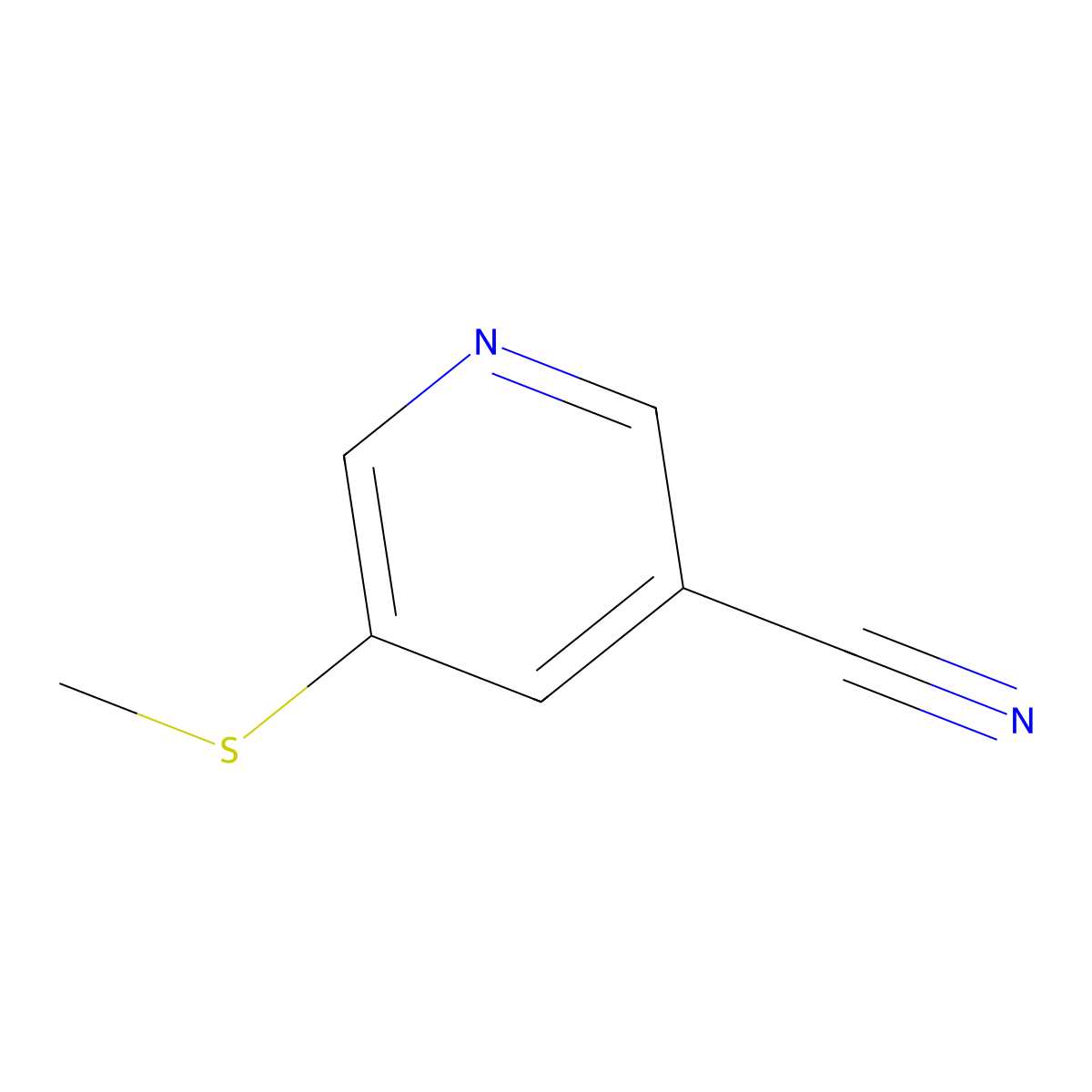 5-(Methylthio)nicotinonitrile molecular structure, CAS 1782817-31-5