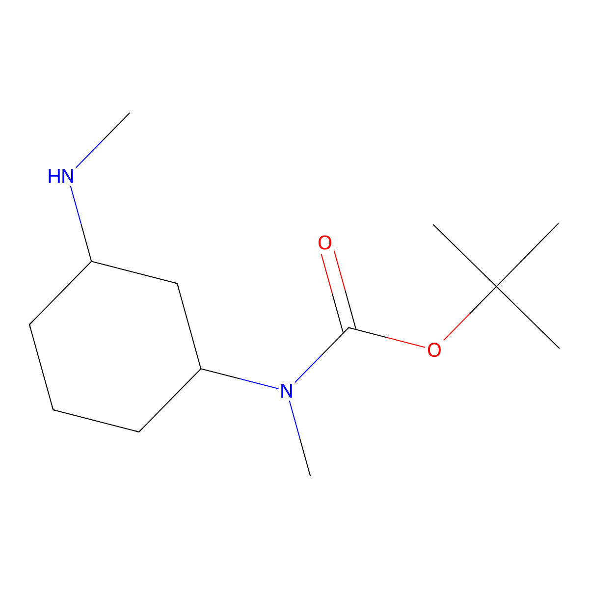 tert-butyl N-methyl-N-[3-(methylamino)cyclohexyl]carbamate molecular structure, CAS 1782817-42-8