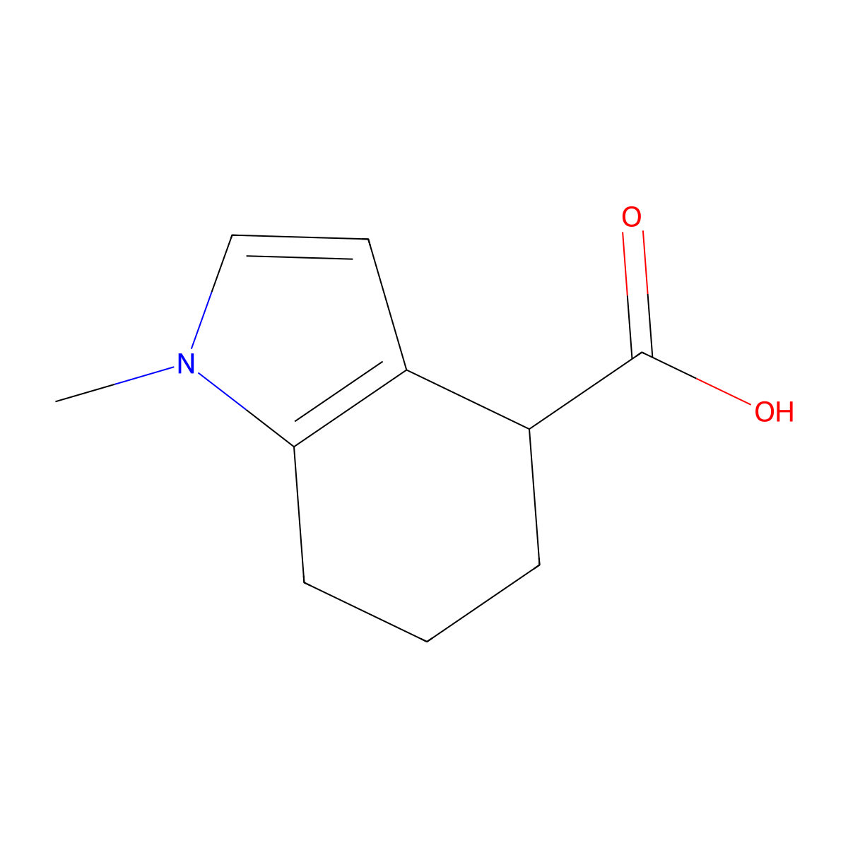 1-methyl-4,5,6,7-tetrahydro-1H-indole-4-carboxylicacid molecular structure, CAS 1782821-42-4