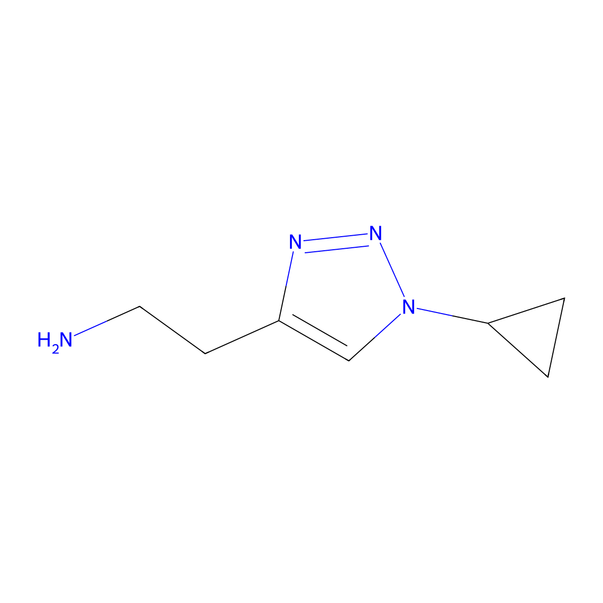 2-(1-cyclopropyl-1H-1,2,3-triazol-4-yl)ethan-1-amine molecular structure, CAS 1782828-72-1