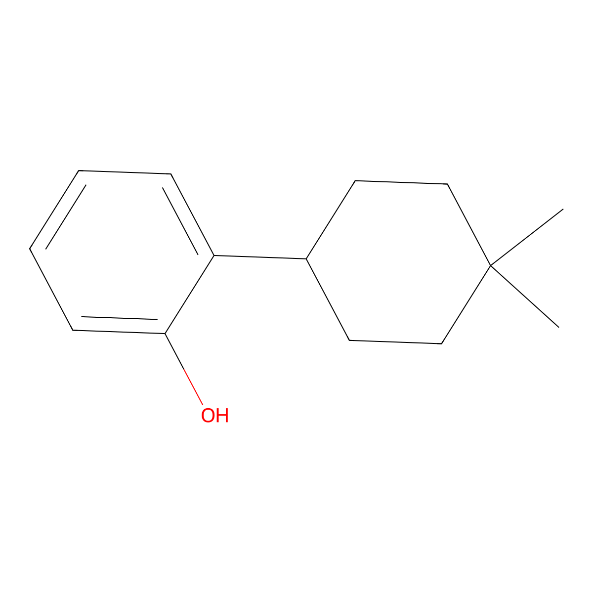 2-(4,4-Dimethylcyclohexyl)phenol molecular structure, CAS 1782832-59-0