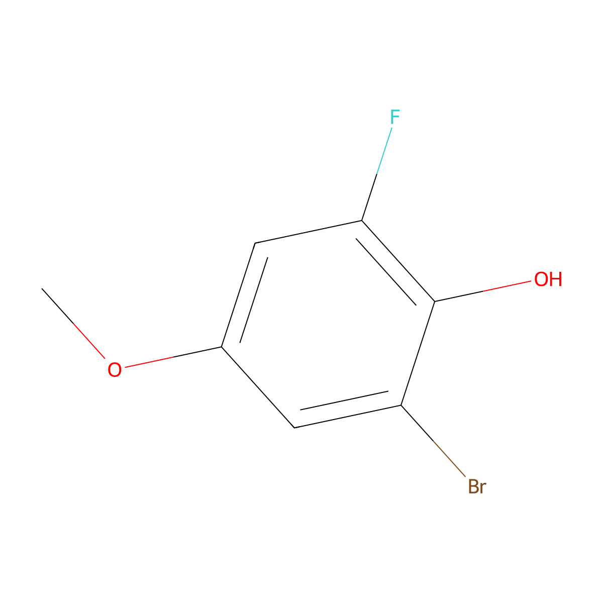 3-Bromo-5-fluoro-4-hydroxyanisole molecular structure, CAS 1782834-62-1