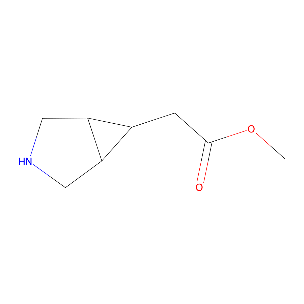 Methyl 2-(3-azabicyclo[3.1.0]hexan-6-yl)acetate molecular structure, CAS 1782845-59-3