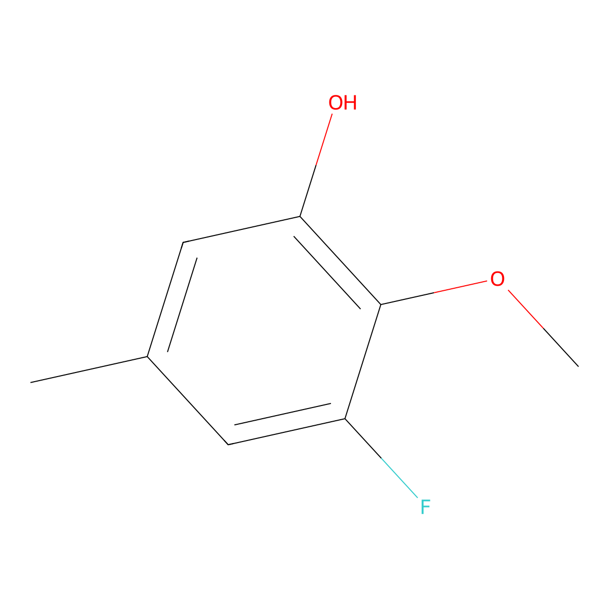 3-Fluoro-2-methoxy-5-methylphenol molecular structure, CAS 1782846-58-5