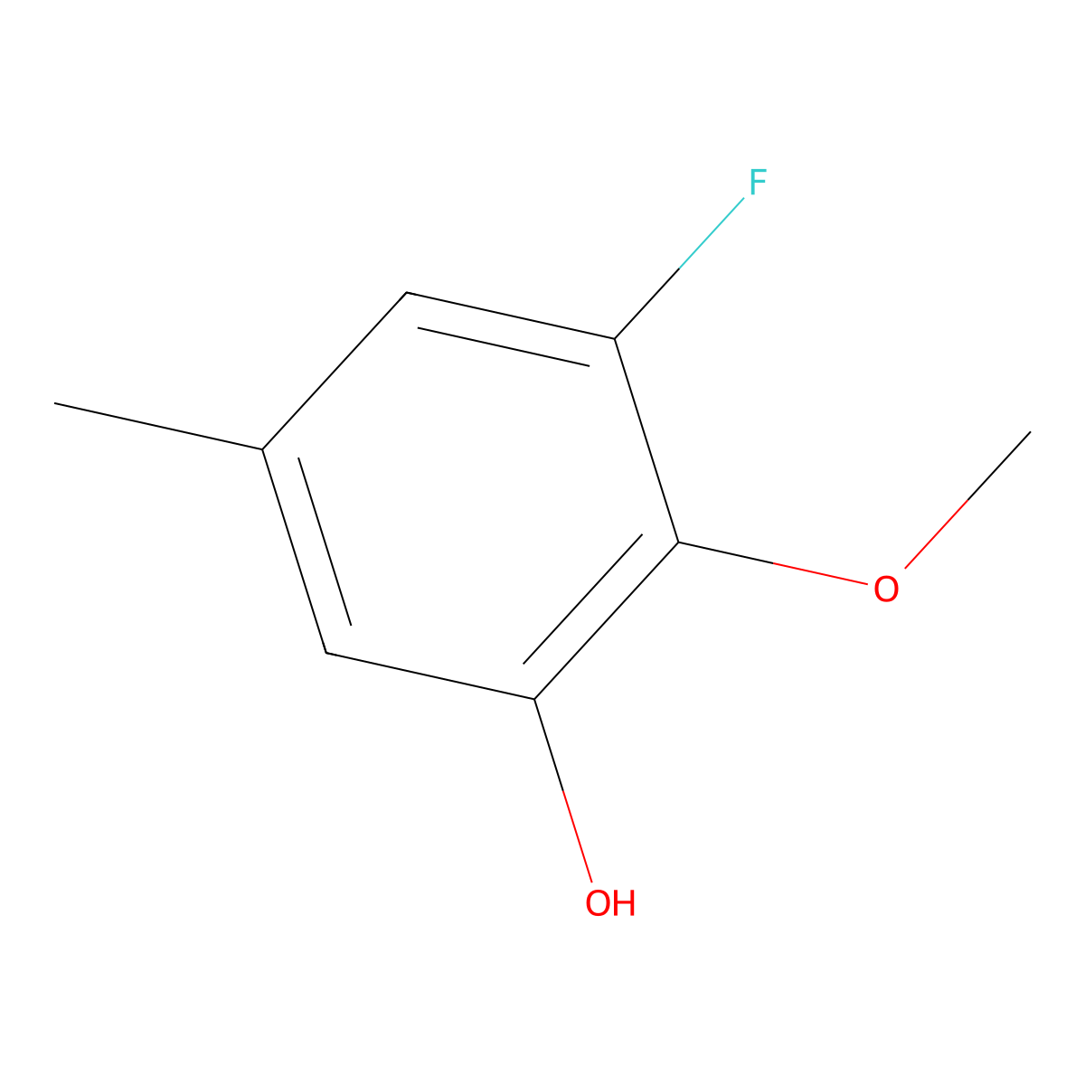 3-Fluoro-2-methoxy-5-methylphenol molecular structure, CAS 1782846-58-5
