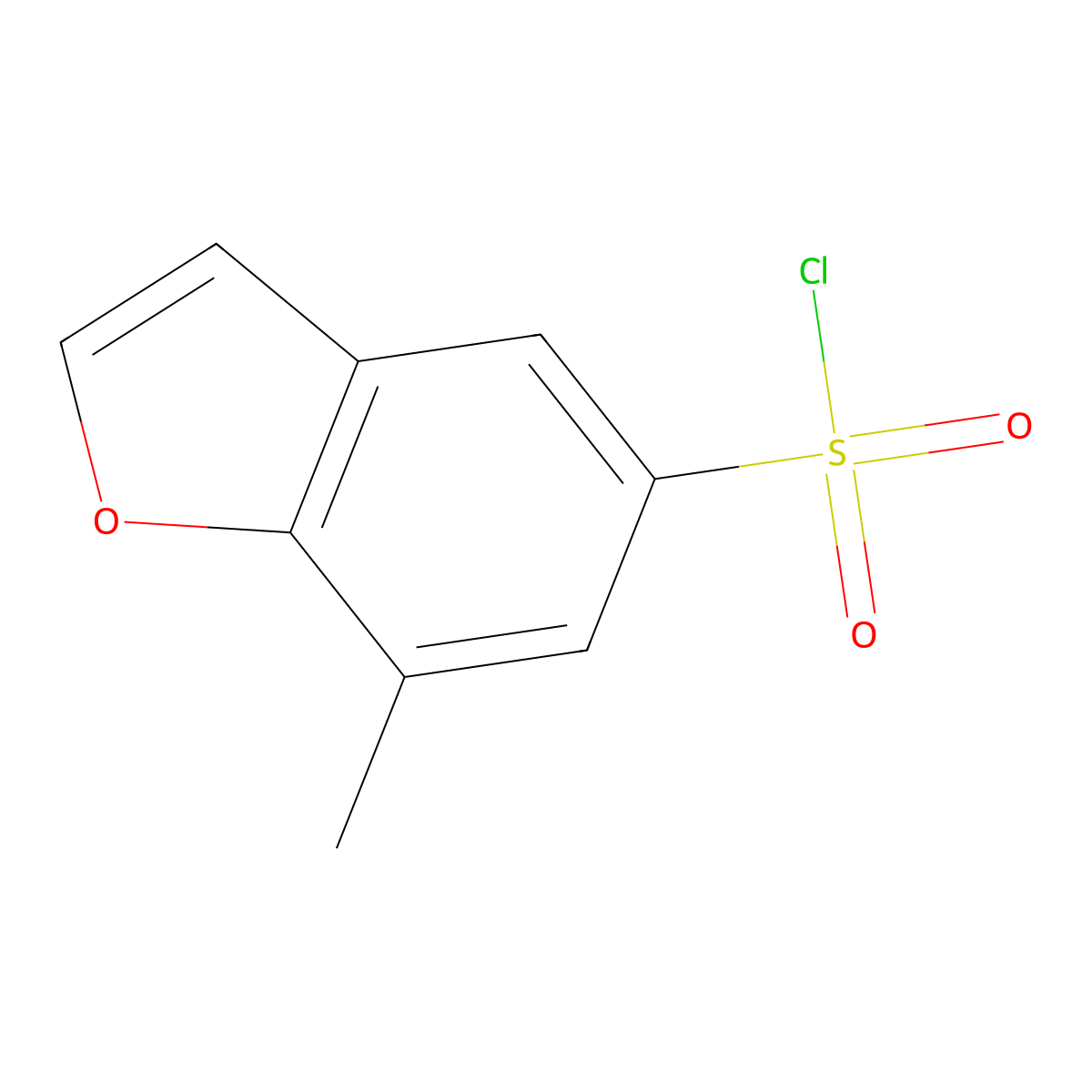 7-Methyl-1-benzofuran-5-sulfonyl chloride molecular structure, CAS 1782851-33-5