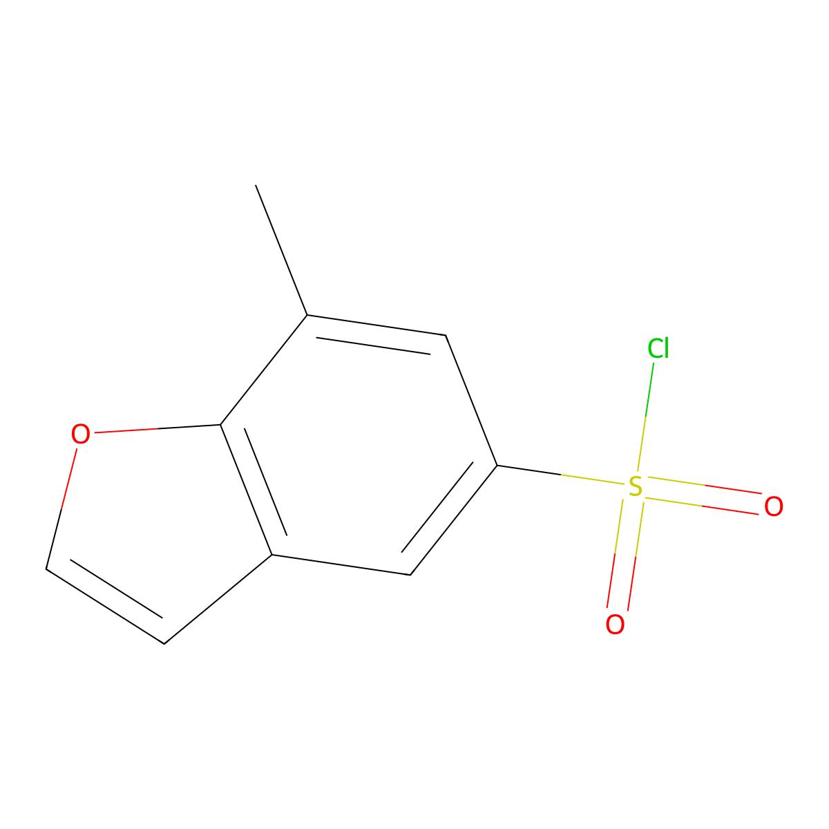 7-Methyl-1-benzofuran-5-sulfonyl chloride molecular structure, CAS 1782851-33-5