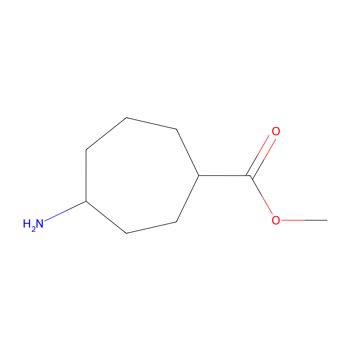 Methyl 4-aminocycloheptane-1-carboxylate molecular structure, CAS 1782857-39-9