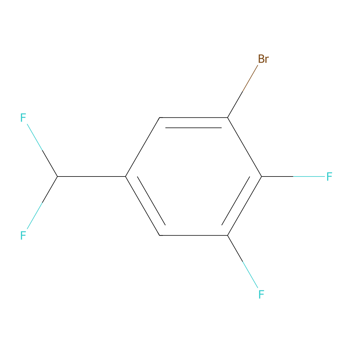 3-Bromo-4,5-difluorobenzal fluoride molecular structure, CAS 1782865-38-6