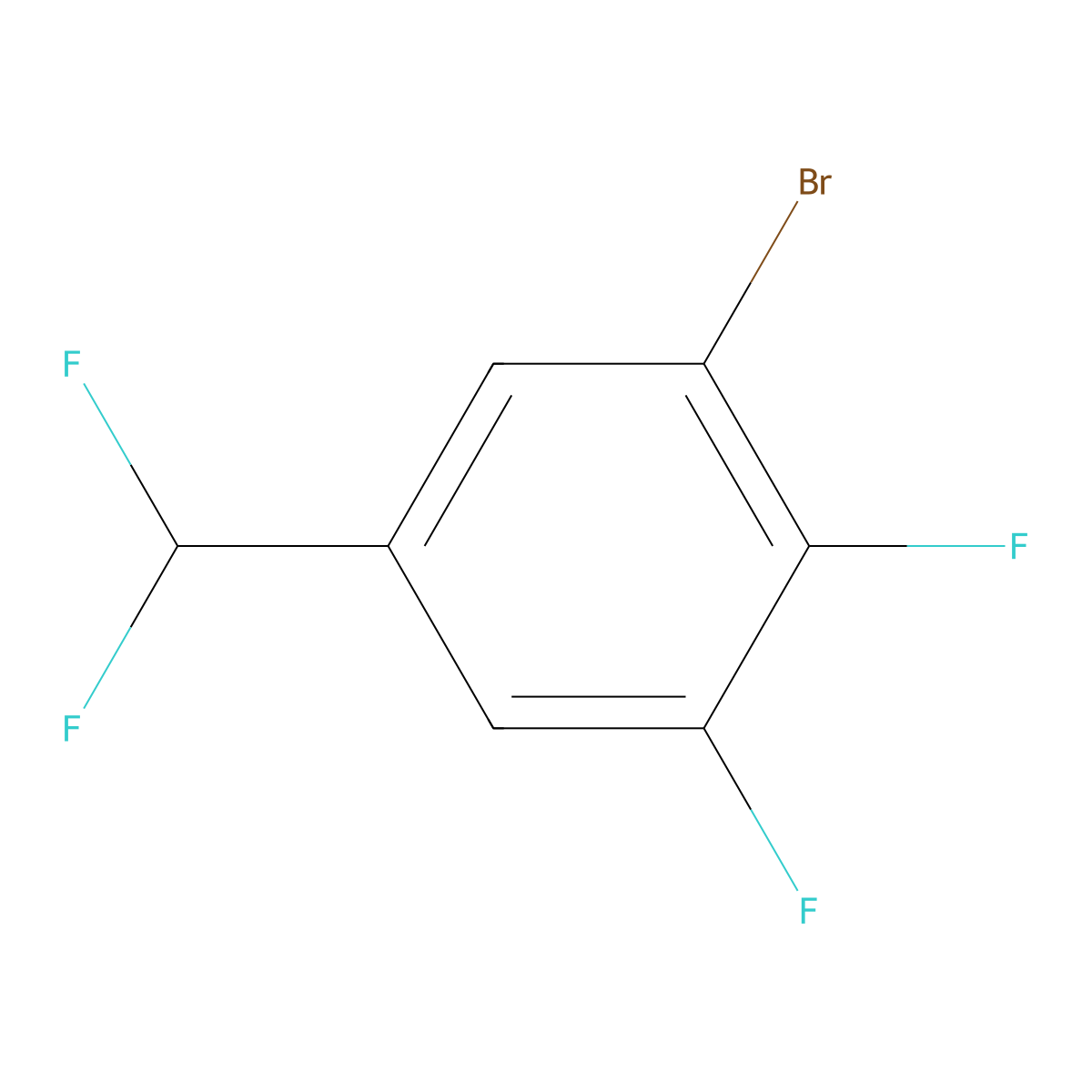 3-Bromo-4,5-difluorobenzal fluoride molecular structure, CAS 1782865-38-6