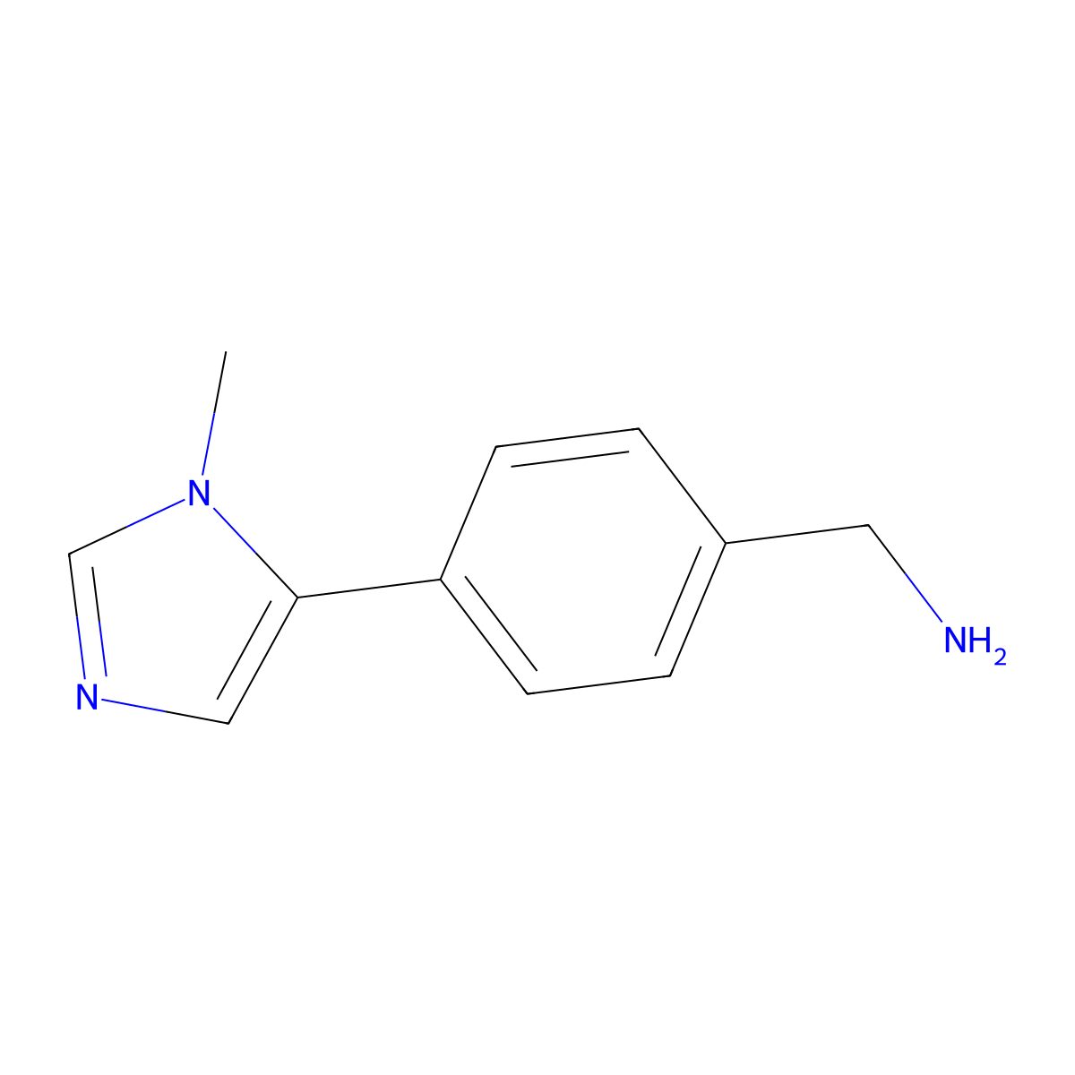 4-(1-Methyl-1H-imidazol-5-yl)benzenemethanamine molecular structure, CAS 1782867-43-9