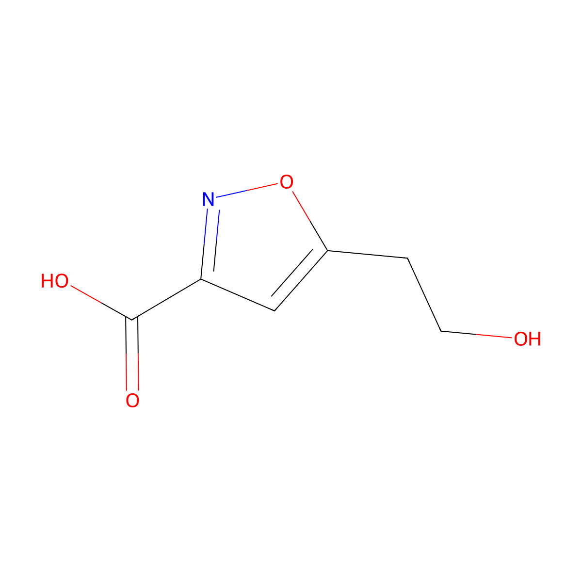 5-(2-Hydroxyethyl)-1,2-oxazole-3-carboxylic acid molecular structure, CAS 1782872-85-8