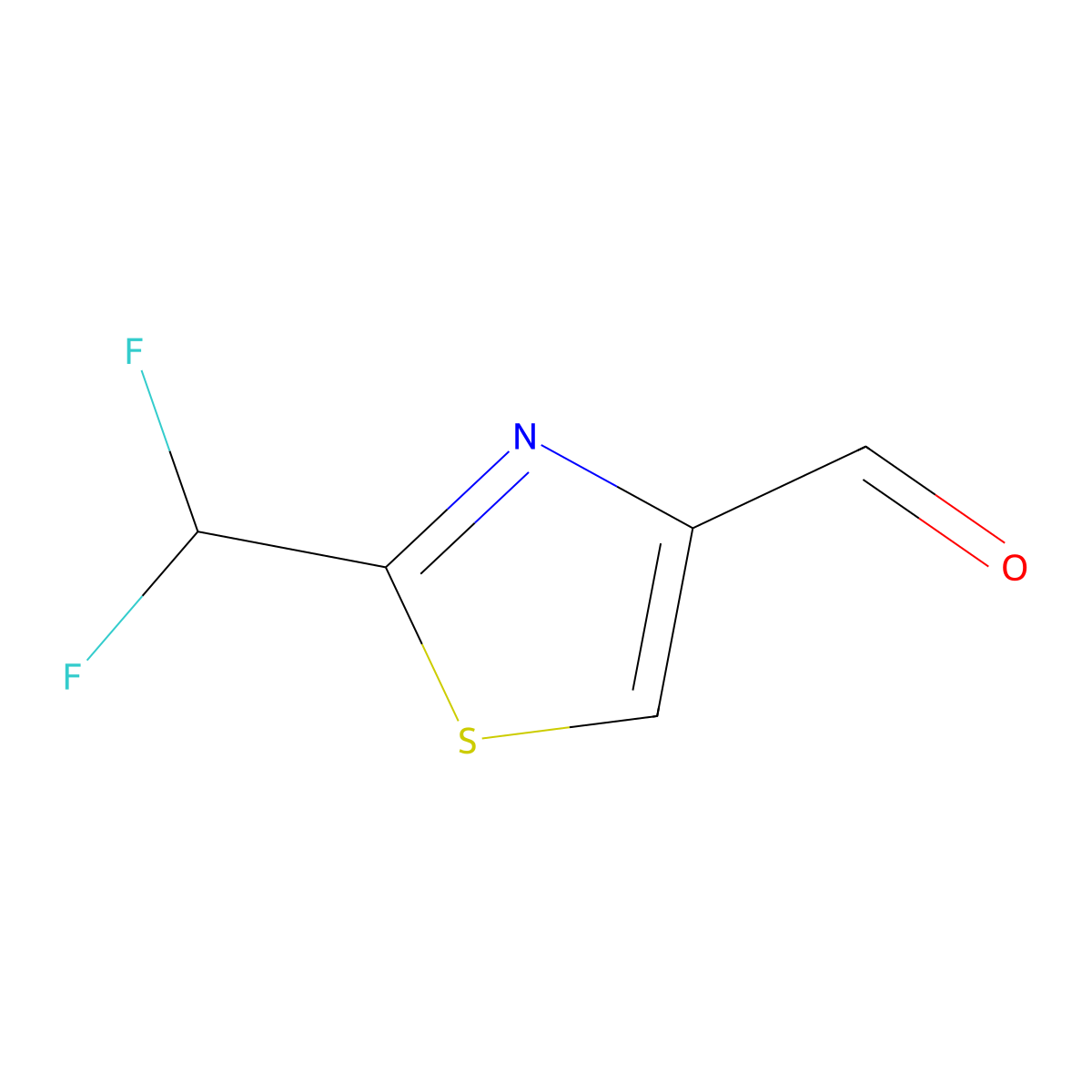 2-(Difluoromethyl)-1,3-thiazole-4-carbaldehyde molecular structure, CAS 1782880-13-0