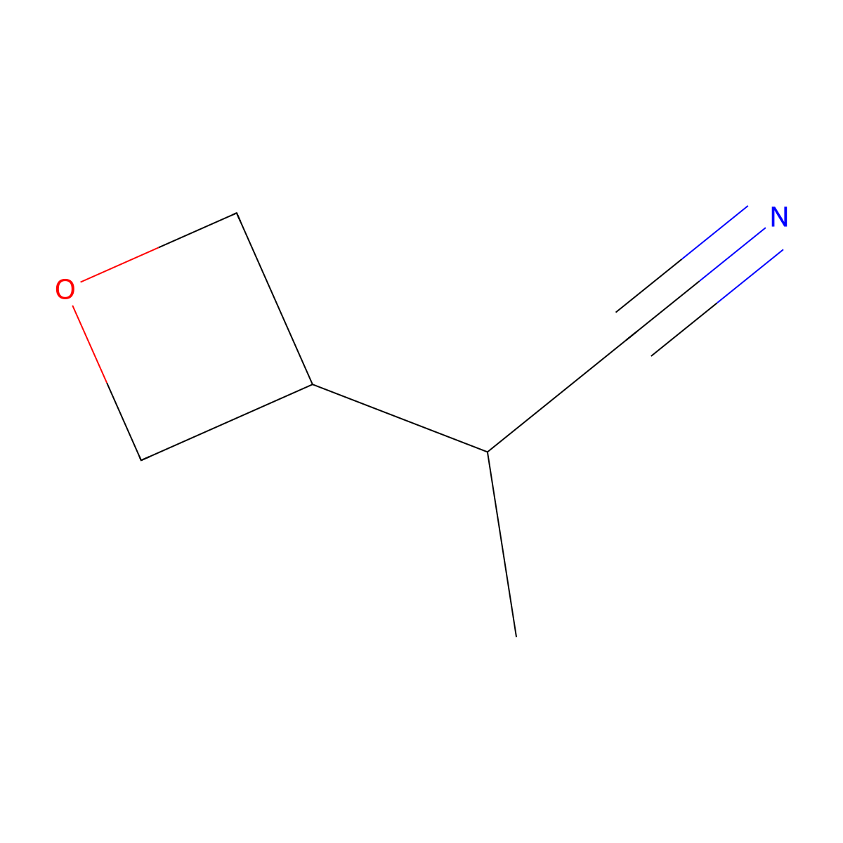 2-(Oxetan-3-yl)propanenitrile molecular structure, CAS 1782884-74-5