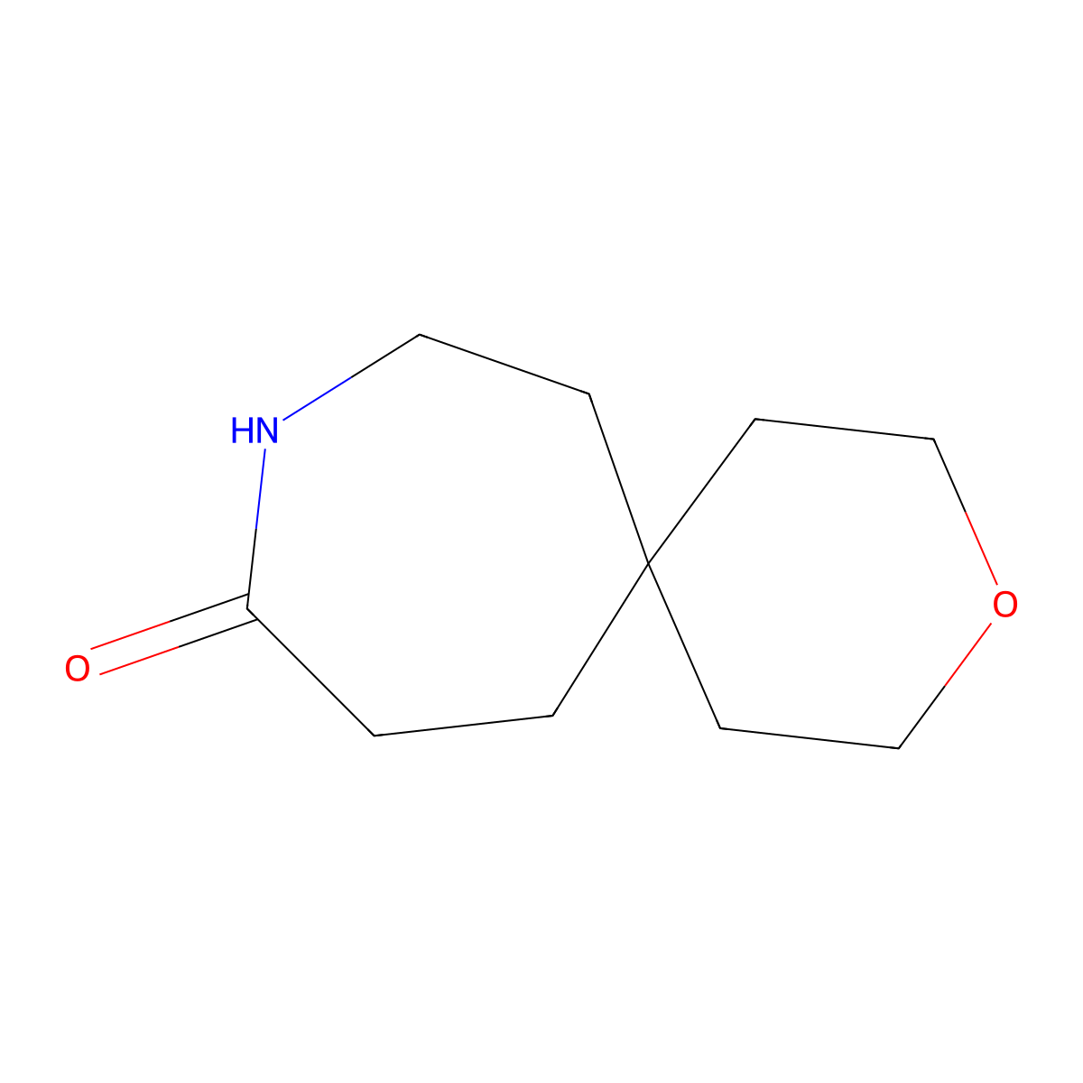 3-Oxa-9-azaspiro[5.6]dodecan-10-one molecular structure, CAS 1782886-08-1