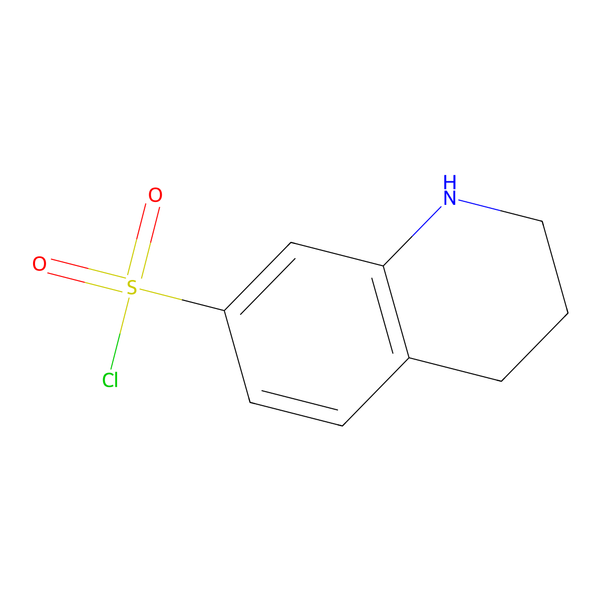 1,2,3,4-Tetrahydroquinoline-7-sulfonyl chloride molecular structure, CAS 1782890-15-6