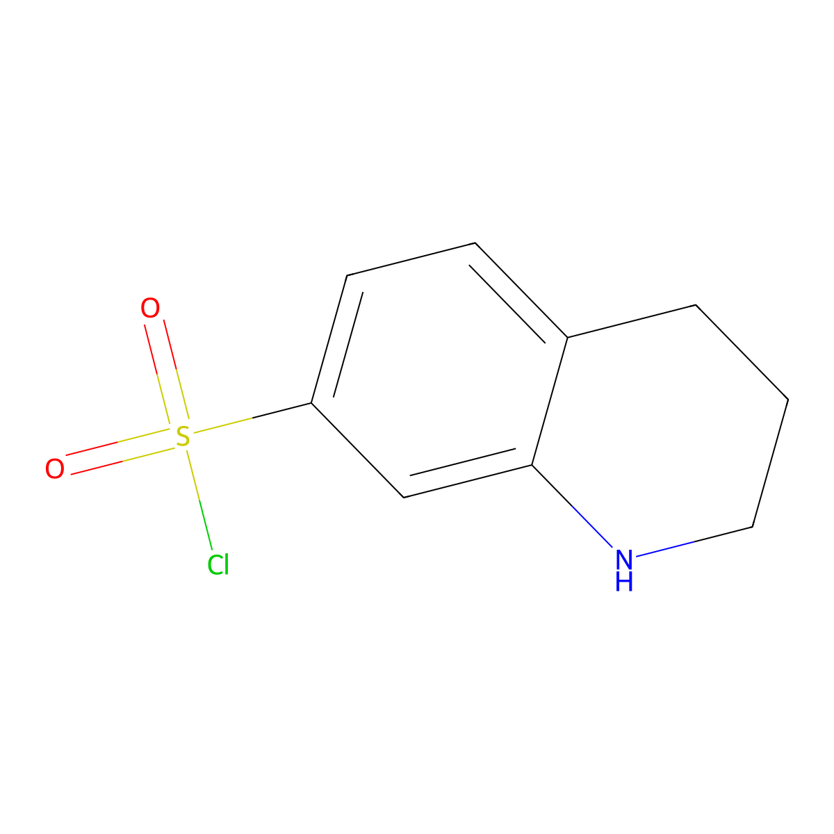 1,2,3,4-Tetrahydroquinoline-7-sulfonyl chloride molecular structure, CAS 1782890-15-6