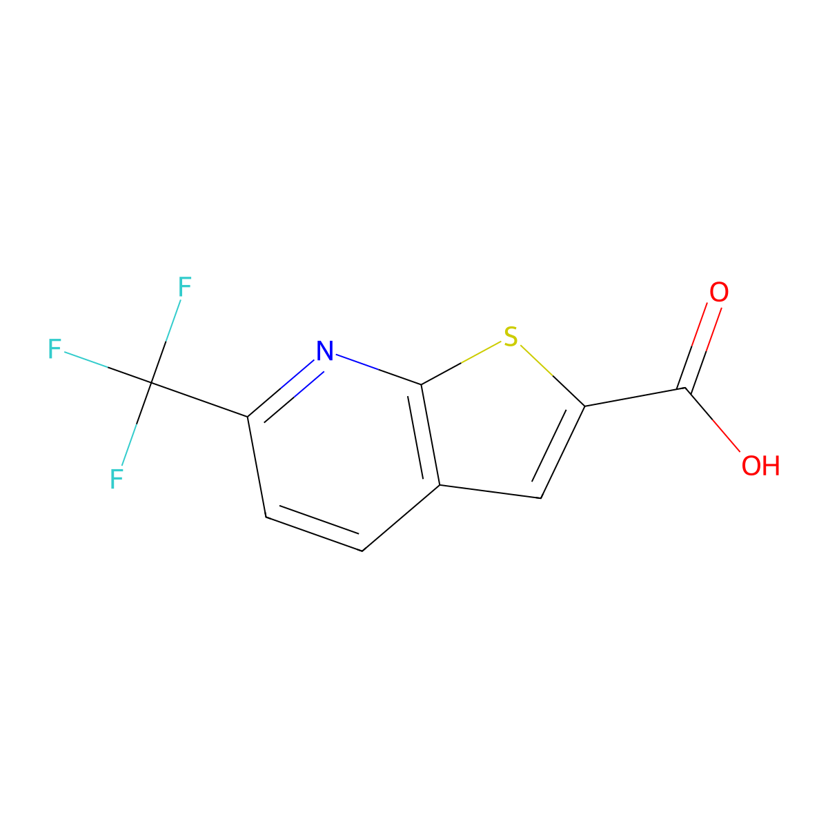 6-(Trifluoromethyl)thieno[2,3-b]pyridine-2-carboxylic acid molecular structure, CAS 1782892-92-5