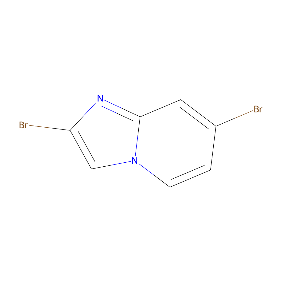 2,7-Dibromoimidazo[1,2-a]pyridine molecular structure, CAS 1782895-02-6