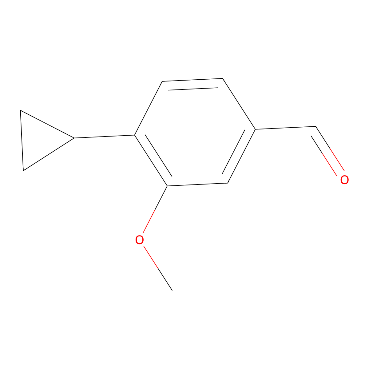 4-Cyclopropyl-3-methoxybenzaldehyde molecular structure, CAS 1782896-38-1