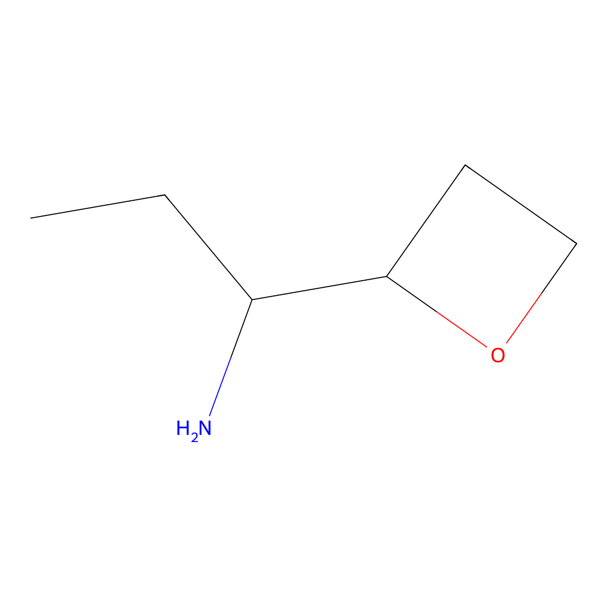 1-(Oxetan-2-yl)propan-1-amine molecular structure, CAS 1782896-75-6