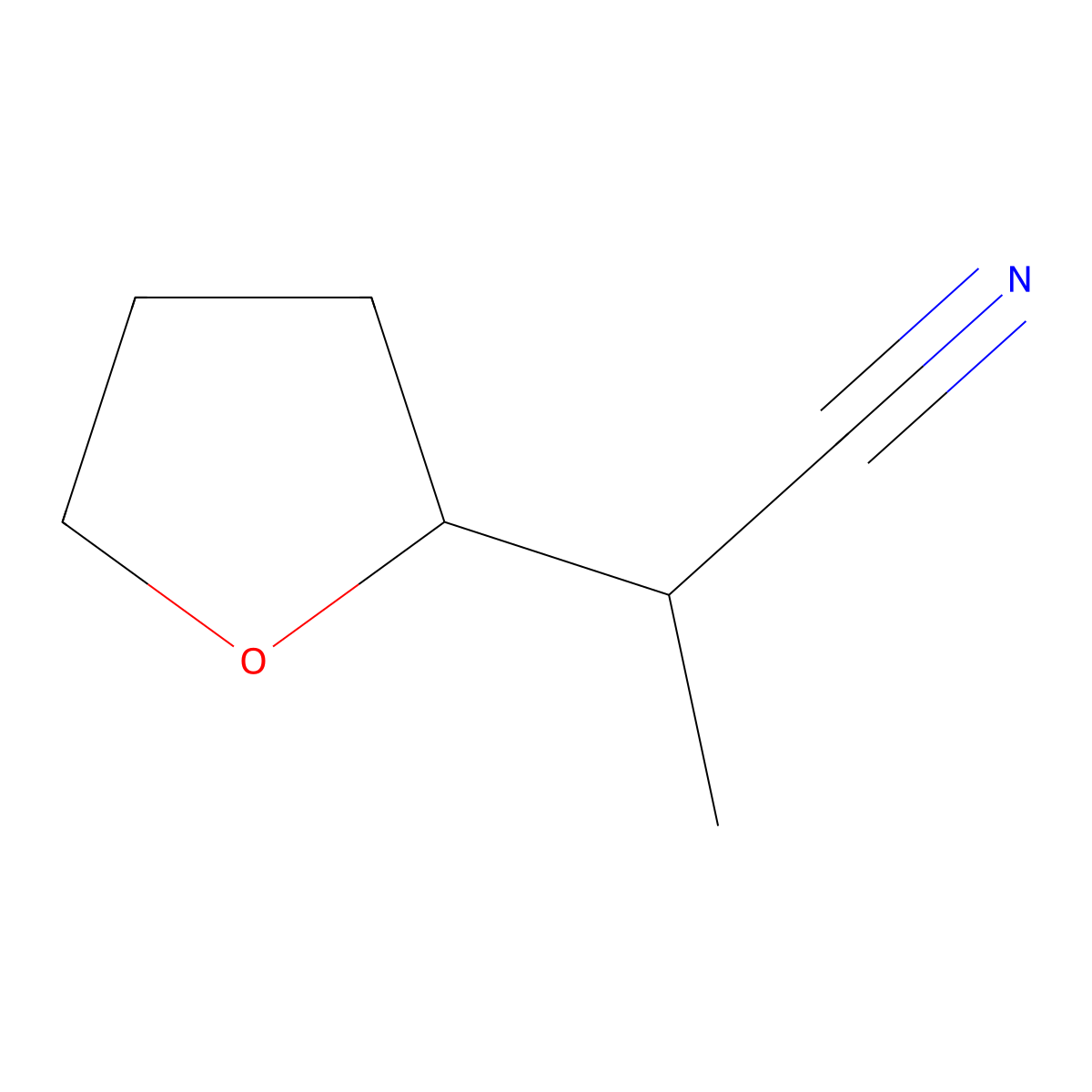 2-(Oxolan-2-yl)propanenitrile molecular structure, CAS 1782896-83-6