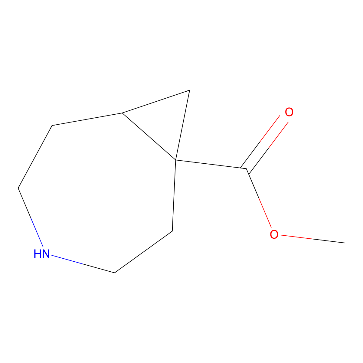 Methyl 4-azabicyclo[5.1.0]octane-1-carboxylate molecular structure, CAS 1782901-88-5