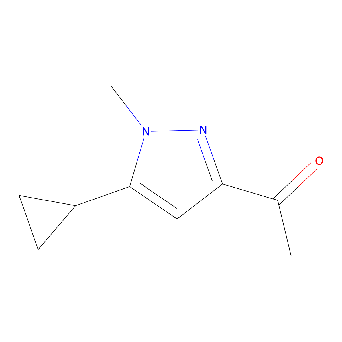 1-(5-Cyclopropyl-1-methyl-1H-pyrazol-3-yl)ethanone molecular structure, CAS 1782903-15-4