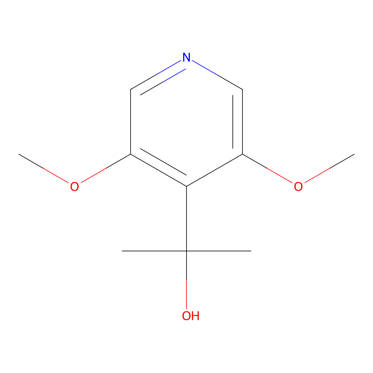 2-(3,5-Dimethoxypyridin-4-yl)propan-2-ol molecular structure, CAS 1782905-03-6