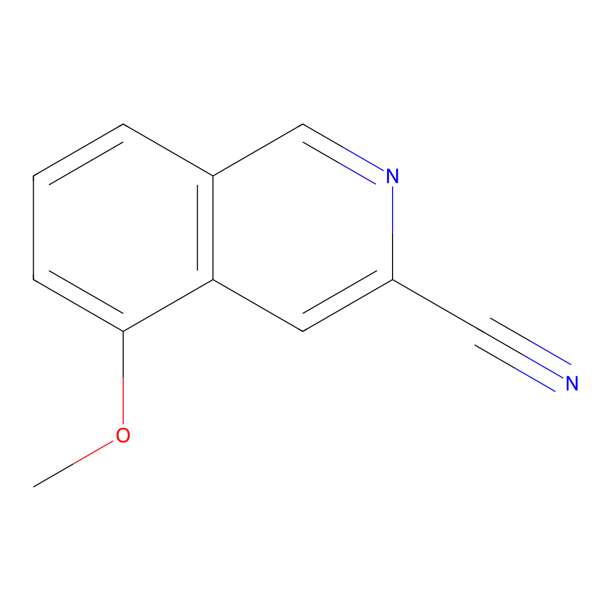 5-Methoxyisoquinoline-3-carbonitrile molecular structure, CAS 1782905-41-2