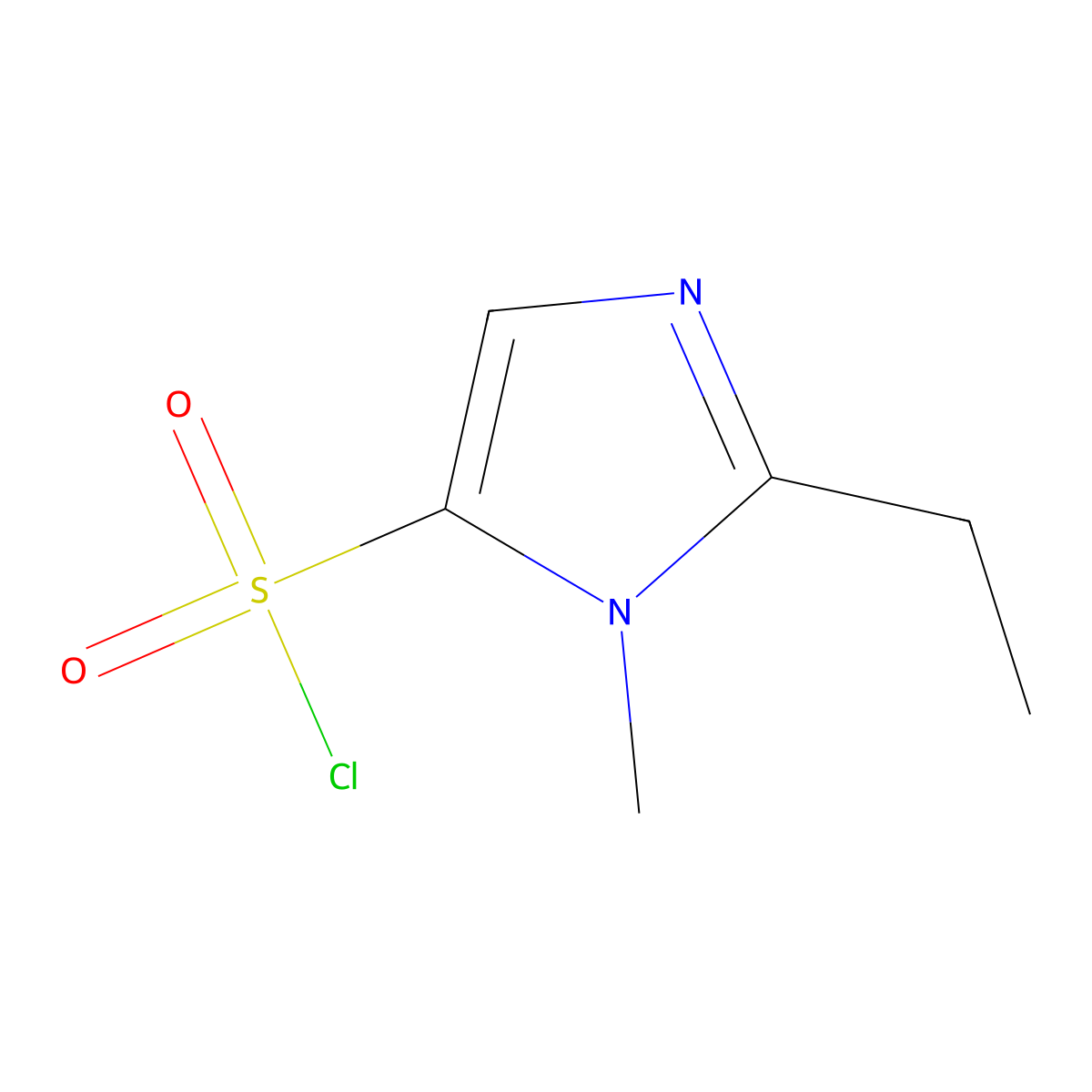 2-Ethyl-3-methylimidazole-4-sulfonyl chloride molecular structure, CAS 1782909-24-3