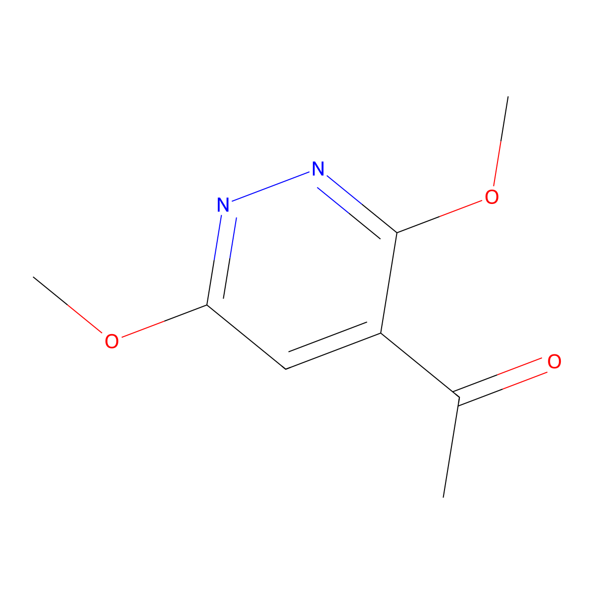 1-(3,6-Dimethoxypyridazin-4-yl)ethanone molecular structure, CAS 1782916-11-3