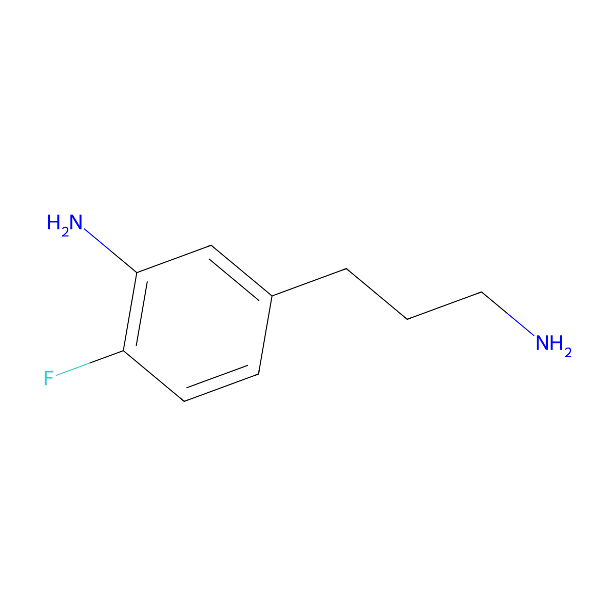 5-(3-Aminopropyl)-2-fluoroaniline molecular structure, CAS 1782917-01-4