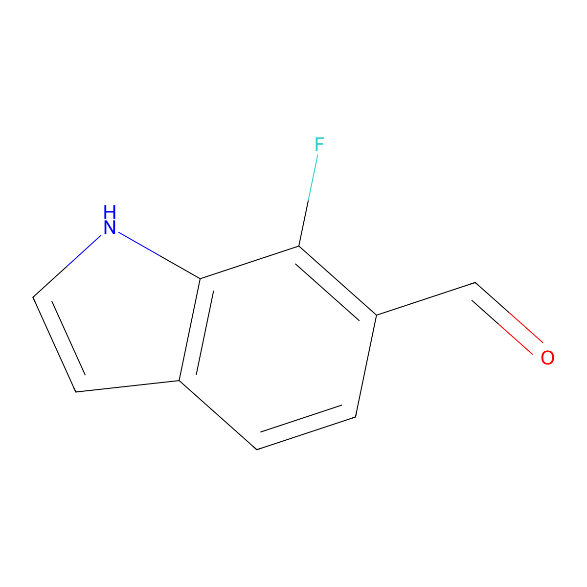 7-fluoro-1H-indole-6-carbaldehyde molecular structure, CAS 1782917-55-8