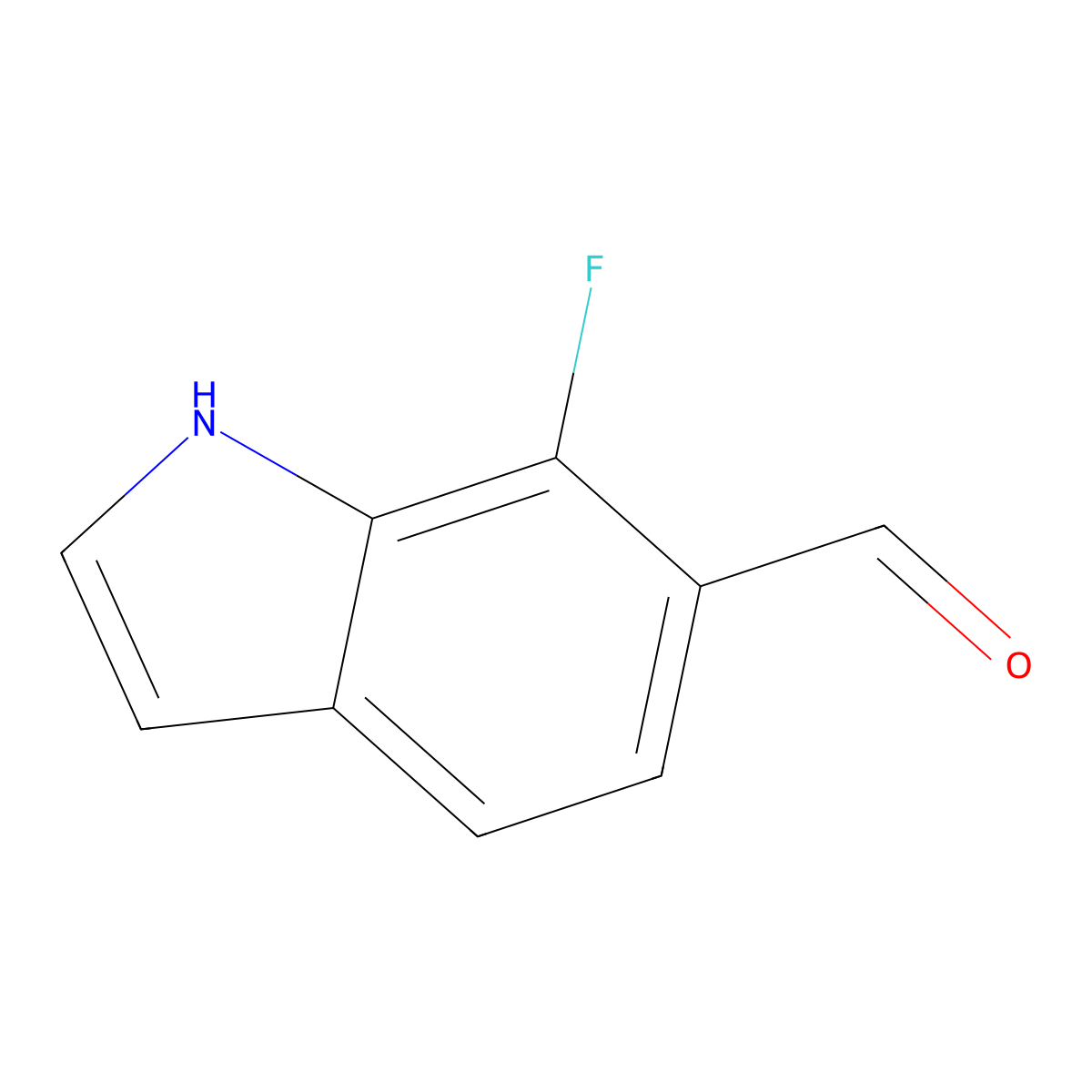 7-fluoro-1H-indole-6-carbaldehyde molecular structure, CAS 1782917-55-8