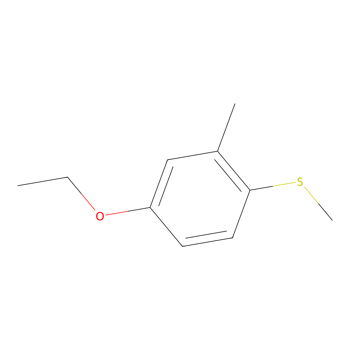 4-Ethoxy-2-methylphenyl methyl sulfide molecular structure, CAS 1783-80-8