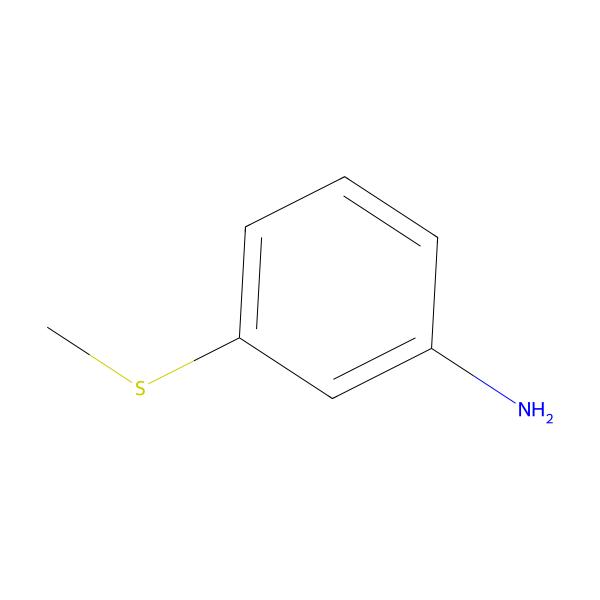 Benzenamine, 3-(methylthio)- molecular structure, CAS 1783-81-9