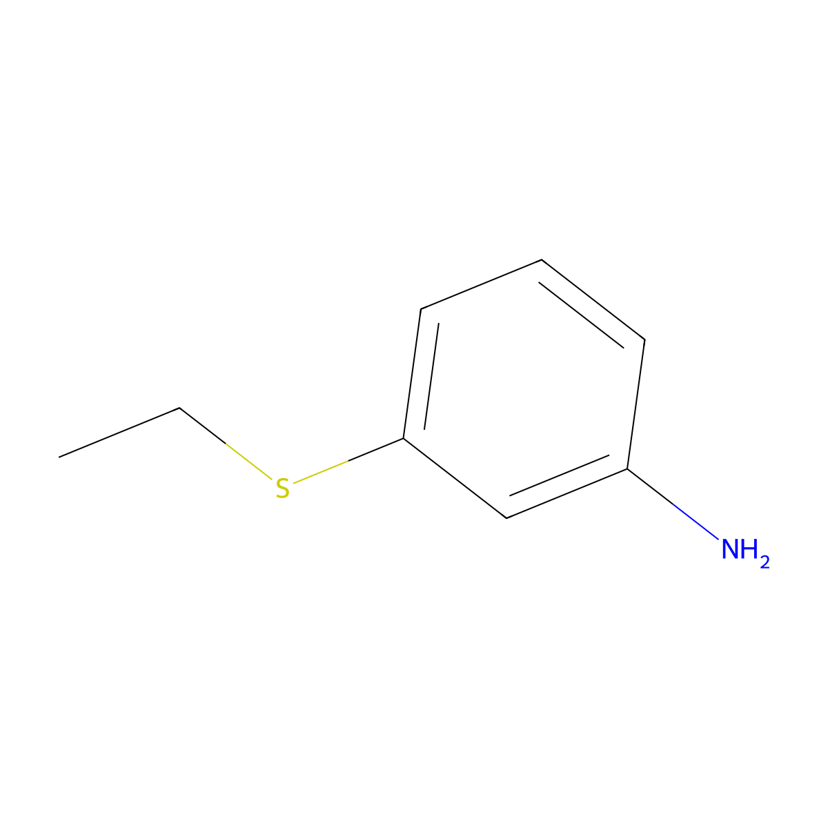 Benzenamine, 3-(ethylthio)- molecular structure, CAS 1783-82-0